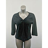 Old Navy Tiny Fit Top Women's XXL Black 3/4 Sleeve Stretch V Neck