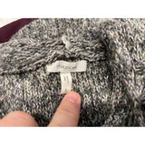 Maurices Women's V Neck Sweater Hoodie Size Small Gray Long Sleeve Cotton Blend