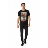 Cool Cat Deal With It Graphic T Shirt Men's Size Medium Black Cotton Blend Crew