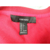 Forever 21 Sweater Womens Large Red V Neck Long Sleeve Rayon/Nylon