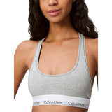 Calvin Klein F3785 Cotton Unlined Wireless Bralette Bra Grey Heather Size M NWOT