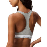 Calvin Klein F3785 Cotton Unlined Wireless Bralette Bra Grey Heather Size M NWOT