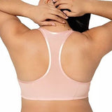Curvy Couture 1619 Sheer Mesh Front-Close T-Shirt Bra- 42C, Pink NWT