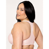 Curvy Couture 1619 Sheer Mesh Front-Close T-Shirt Bra- 42C, Pink NWT