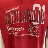 University Of South Caroline Gamecocks T Shirt Men's Large Burgundy Crew Neck Te