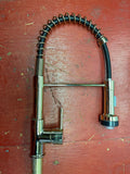 Kitchen Sink Faucet Pull Down Style Polished Brass 16" tall