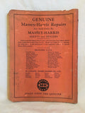 Original Massey Harris No. 50 CLIPPER COMBINE instructions service owner manual