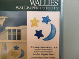 Wallies Wall Paper Cut Outs 25pkg Baby Celestial Wallies 5" Pre-pasted Washable