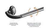 Basics Room Darkening Curtain Rod - 28" to 48", Dark Bronze - 244242-038-A60